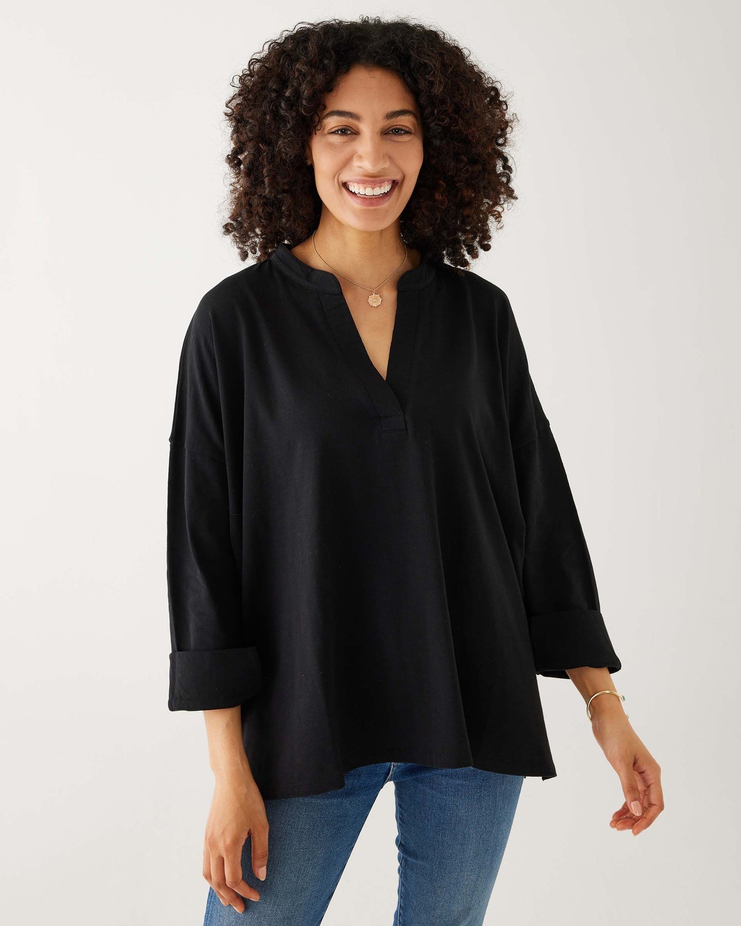 Amelia Long Sleeve Tee - Black