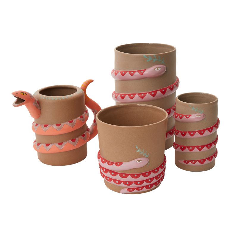 Pink Serpent Pot