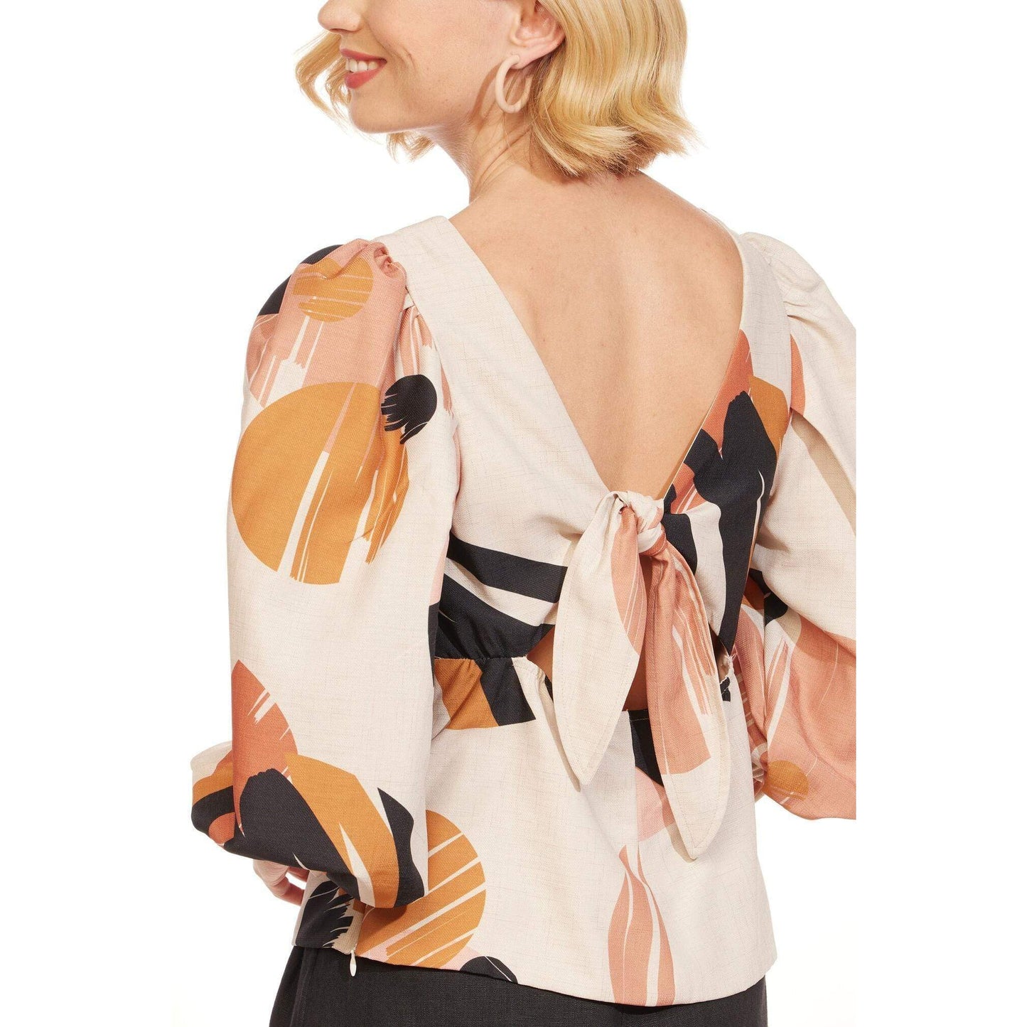 Hazel Top - Terracotta Dot