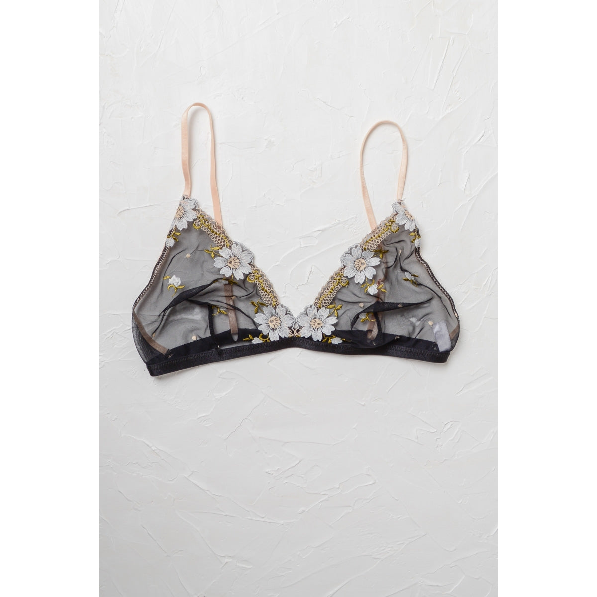 Floral Bralette - Black