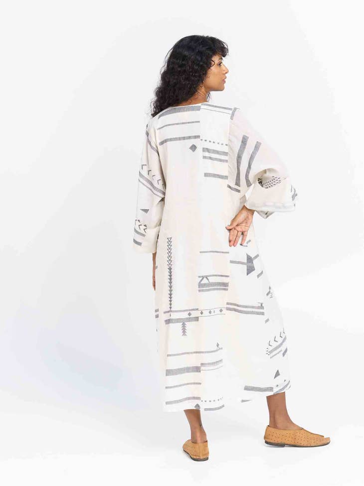 Oversized Sleeve Straight Cut Dress