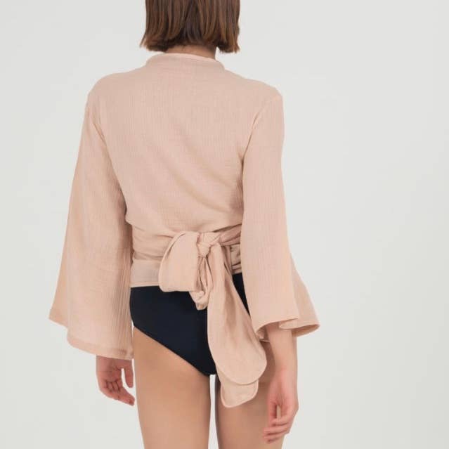 Natural Wrap Top - Powder