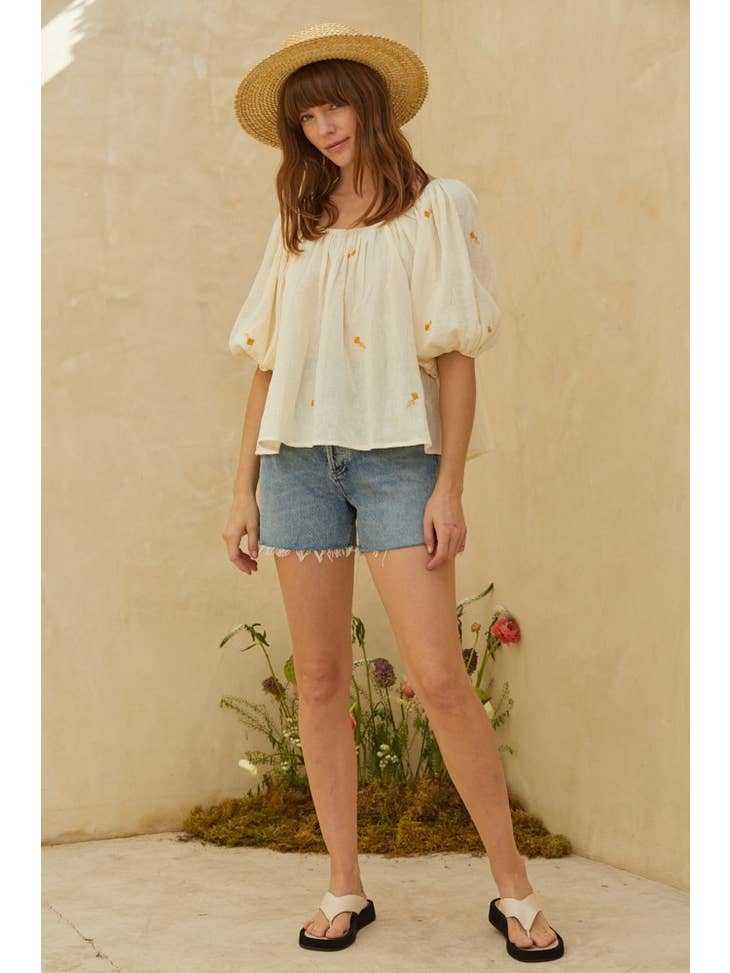 The Larisa Top - Ivory