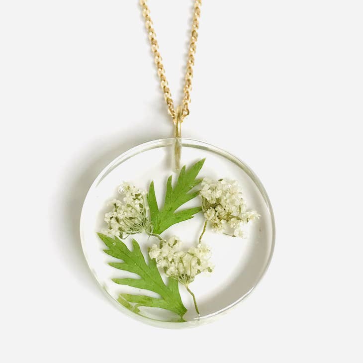 Botanical Full Moon Pendant - May Birthday