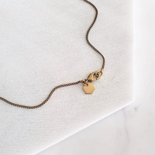 Minimal Marble Necklace - Mauve