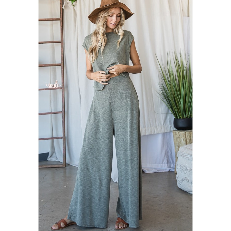 Heathered Jumpsuit - Green