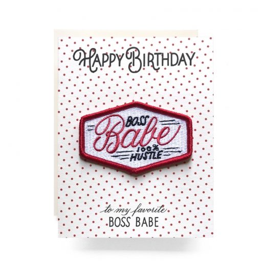 Boss Babe Patch Greeting Card