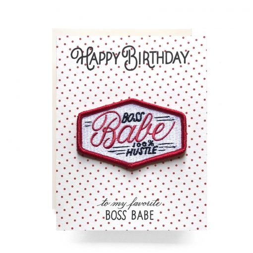 Boss Babe Patch Greeting Card