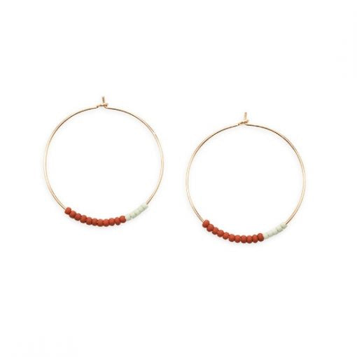 Septima Pattern Hoops - Terracotta