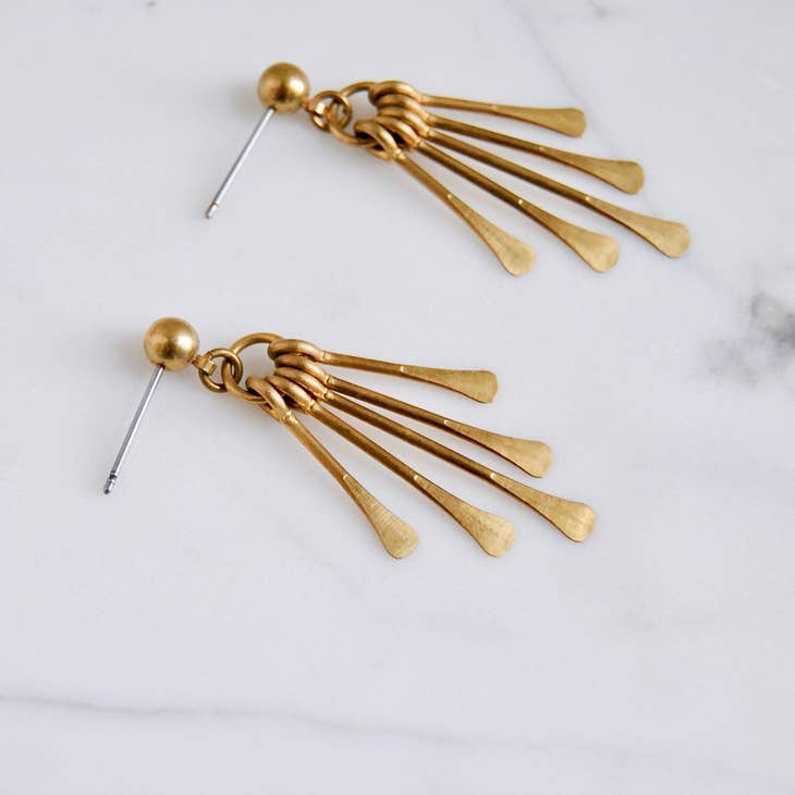 Sun Rays Stud Earrings