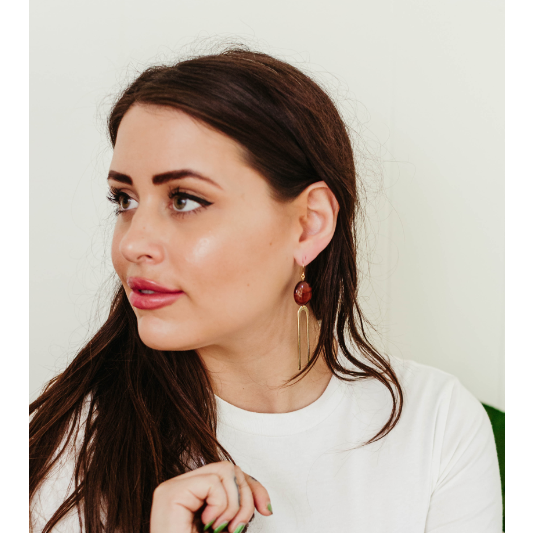 Frances Earrings - Tiger Eye
