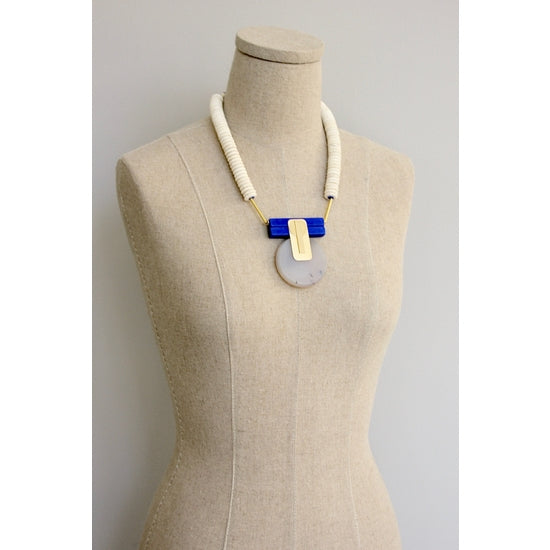 Colbalt Circle Necklace