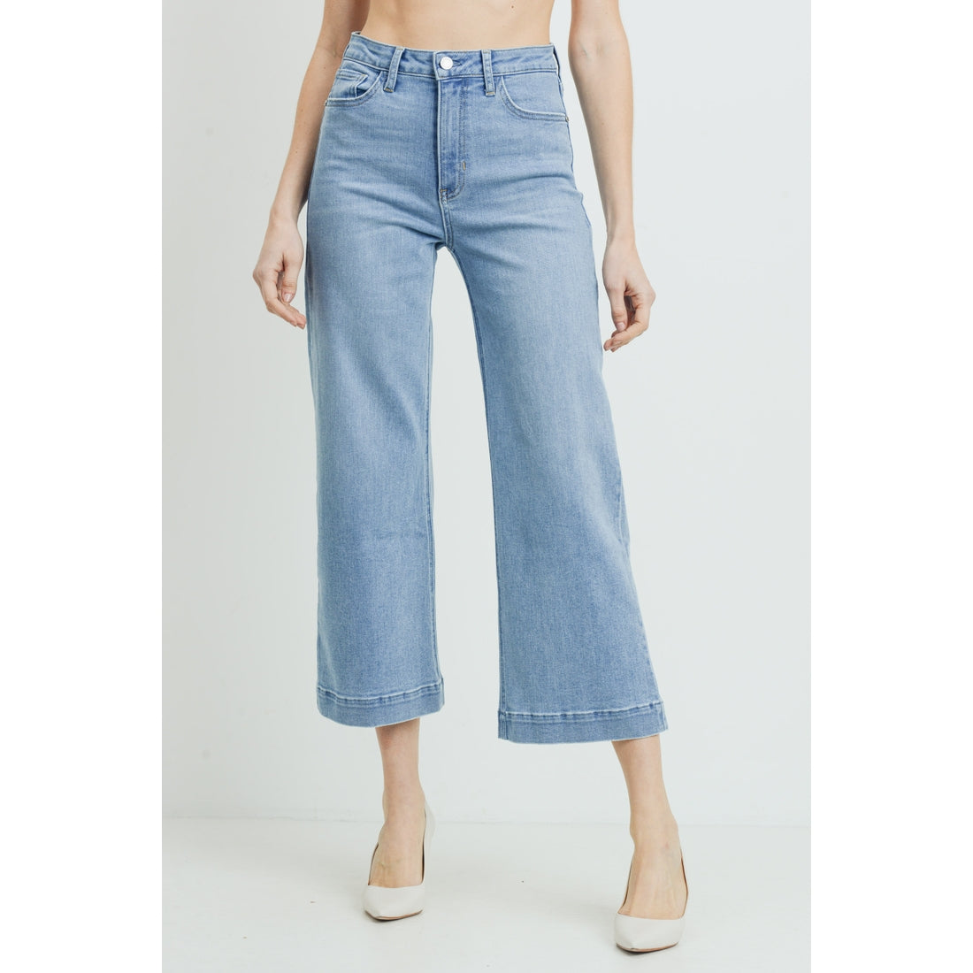 Crop Classic Wide Leg - Light Wash