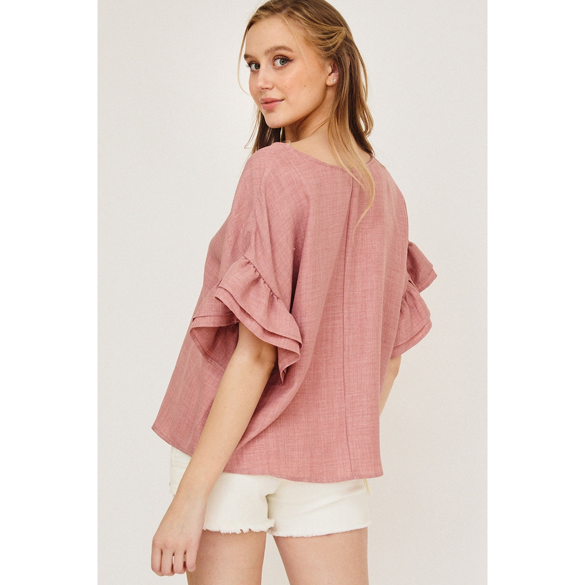Ruffle Top - Mauve