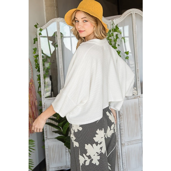 Collared Crop Top
