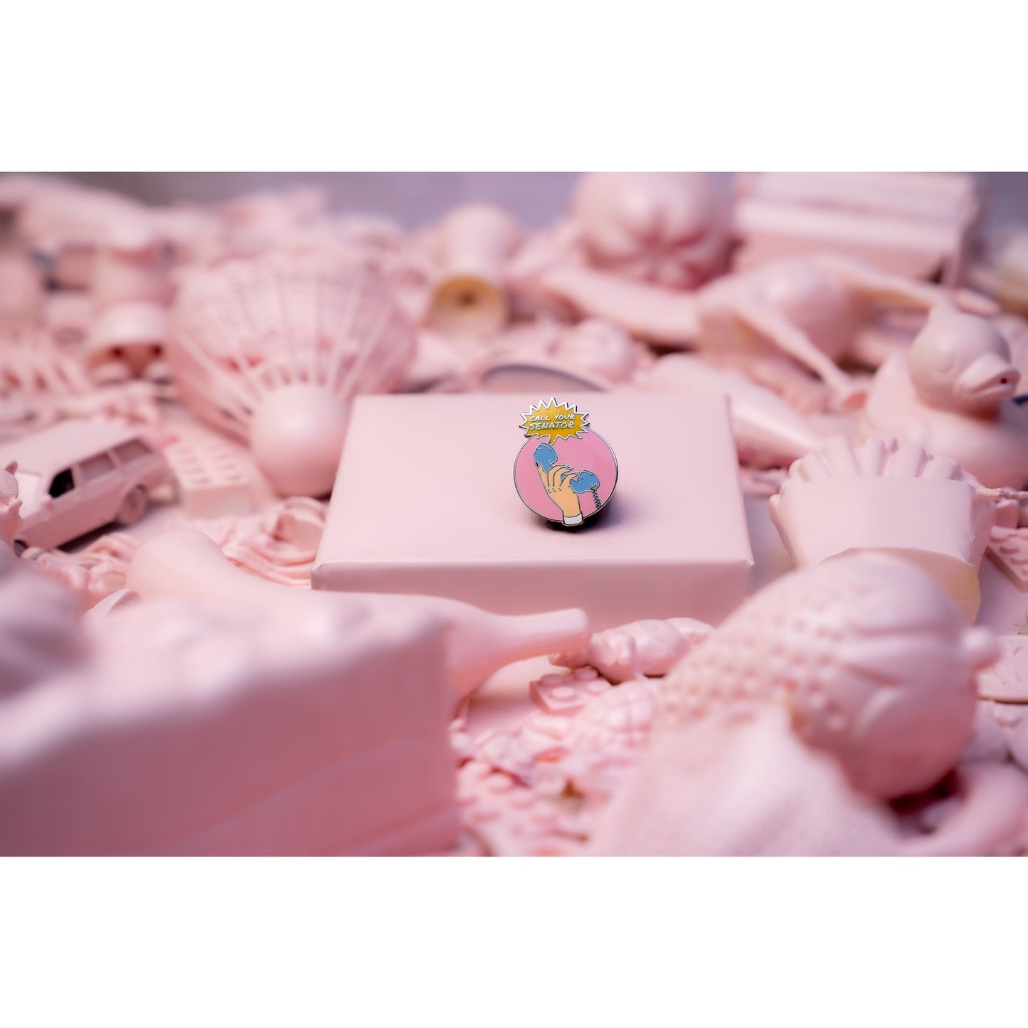 Call Your Senator Pin - Pink