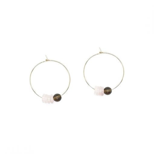 Indio Hoop Earring - Smoky Quartz
