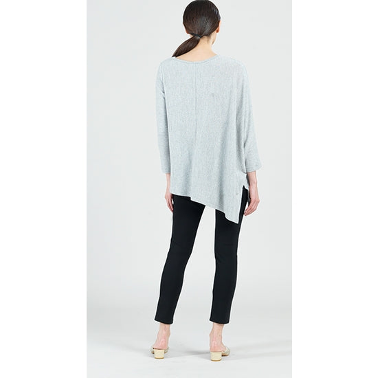 Free Flowing Angle Hem Tunic - Oatmeal
