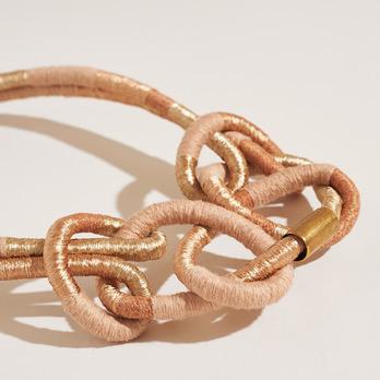 Butterfly Knot Necklace - Peach