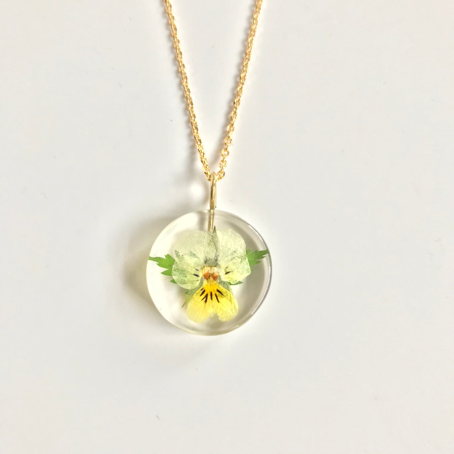 Botanical Mini Moon Pendant - Viola