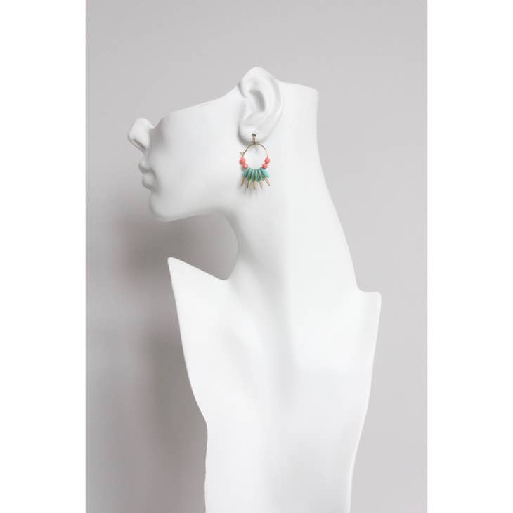 Small Glass Hoop Earrings