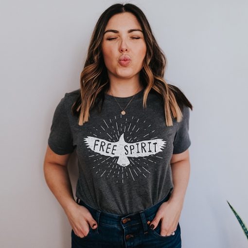 Free Spirit Tee - Dark Grey