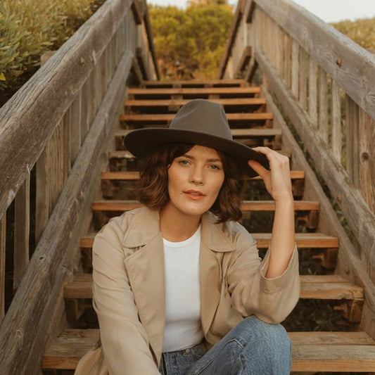 Kiss Me Fedora - Charcoal