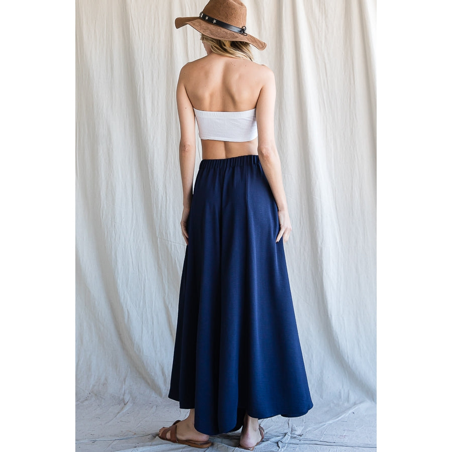 Wide Leg Traveler Pants - Navy