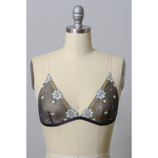 Floral Bralette - Black