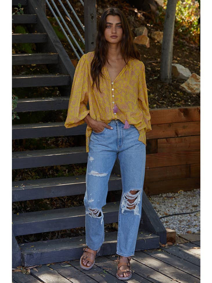 Imogene Paisley Top