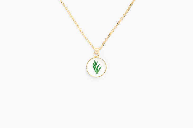 Pressed Flower Necklace - Fern