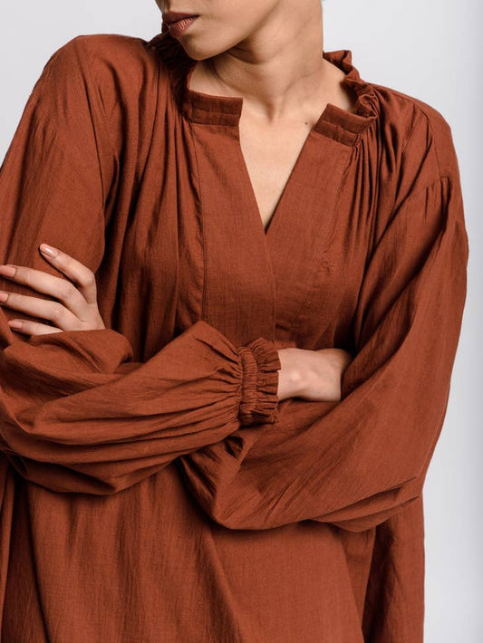 Flared Dress - Toasted Brown