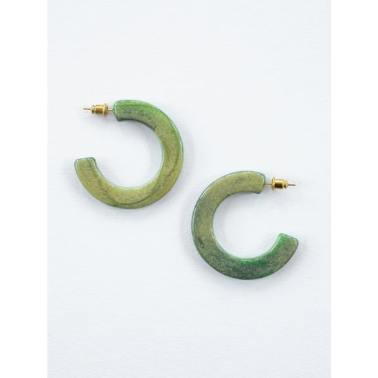 Jade Hoop Earrings
