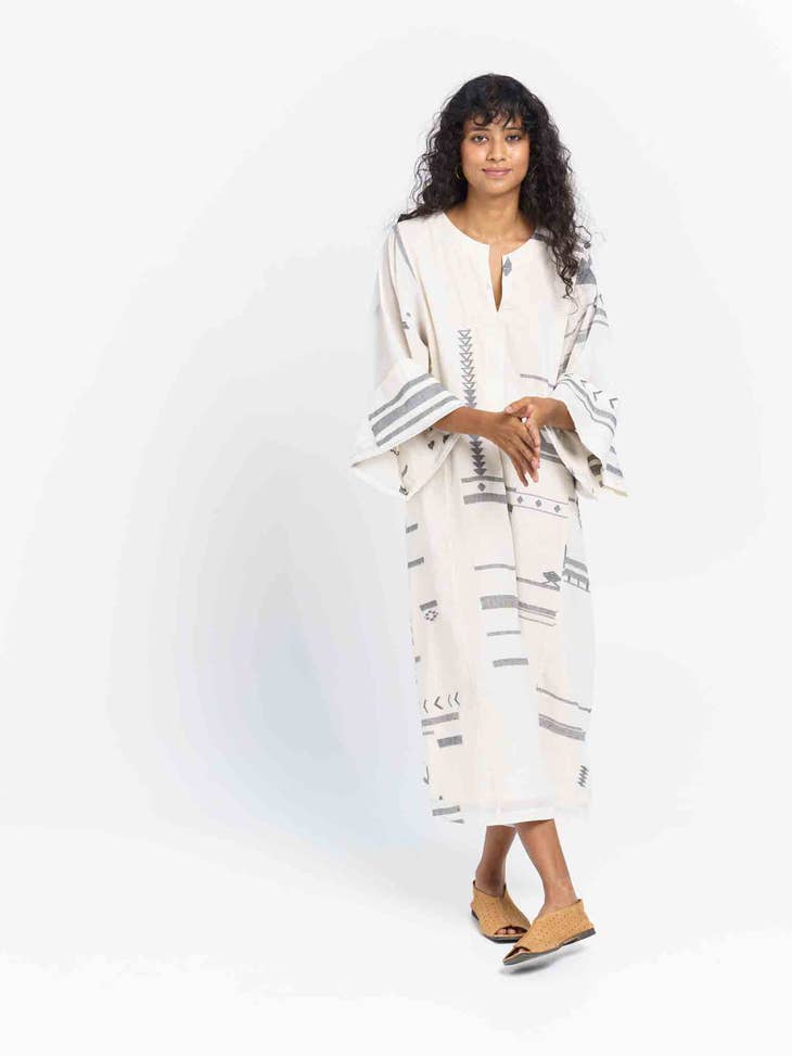 Oversized Sleeve Straight Cut Dress