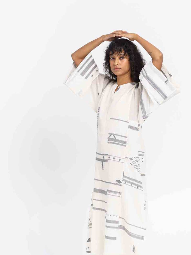 Oversized Sleeve Straight Cut Dress
