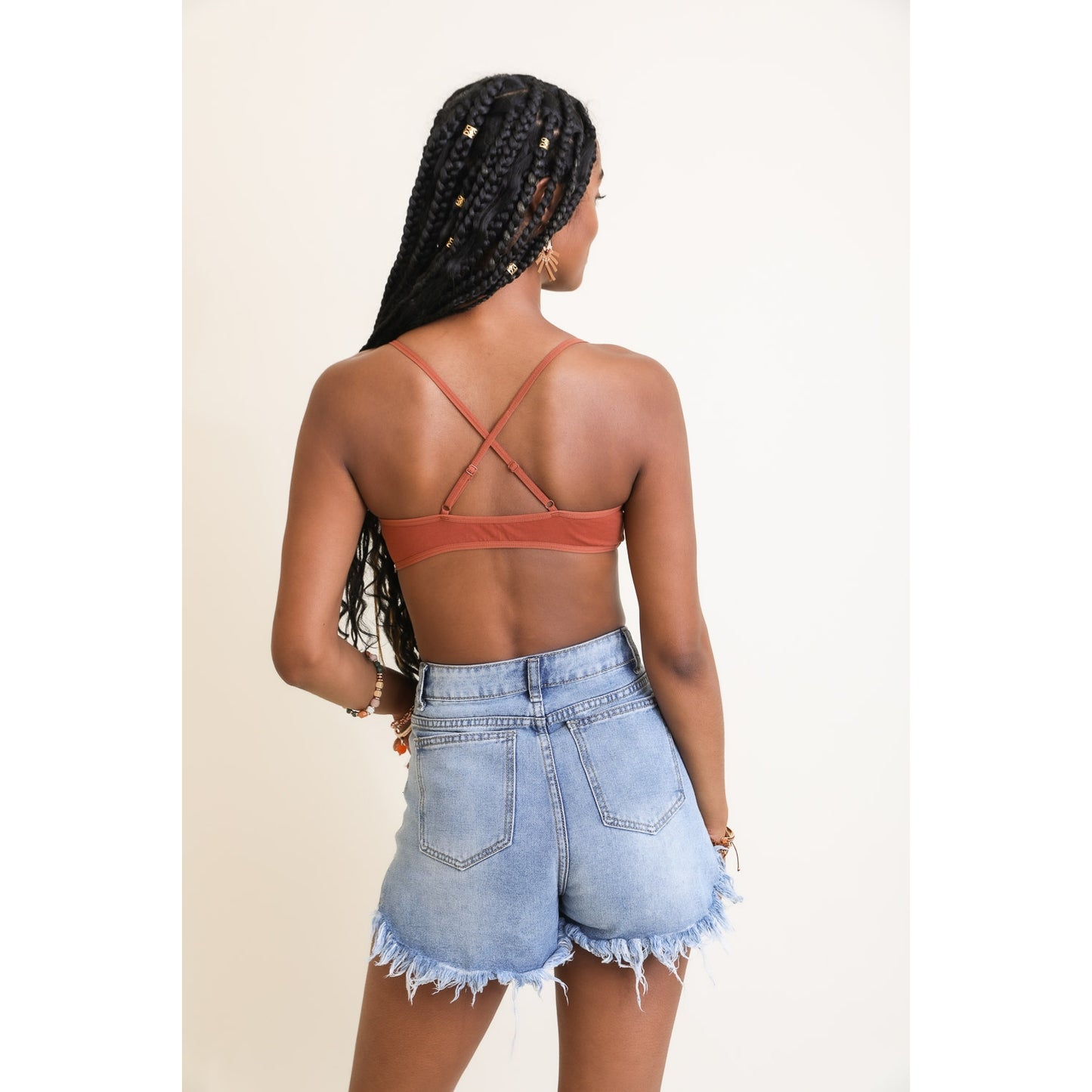 Triangle Bralette - Brown