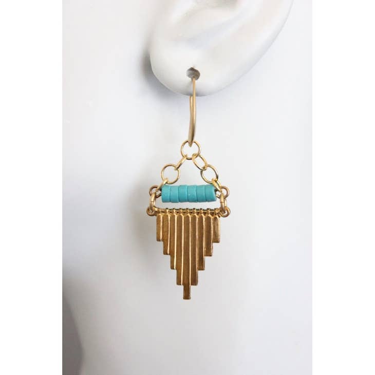 Geo Turquoise Earrings