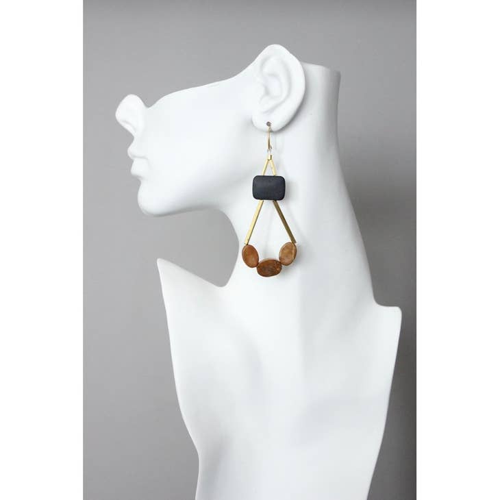 Black Agate Earrings