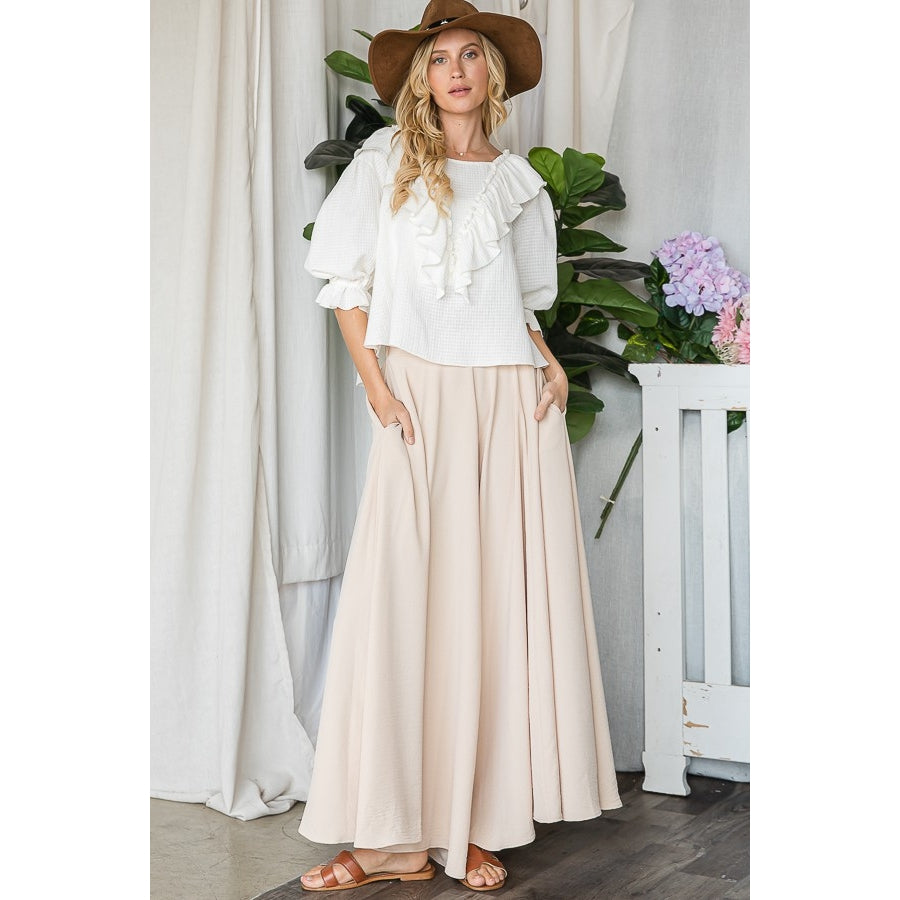 Wide Leg Traveler Pants - Taupe