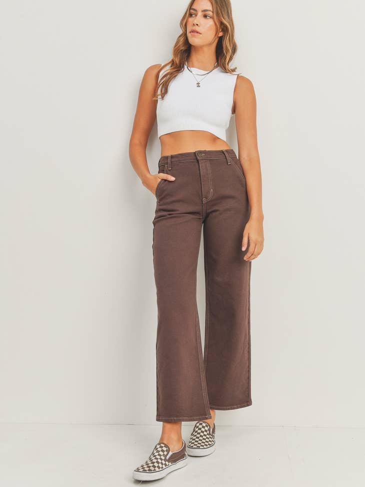 Utility Wide Leg Pants - Smores