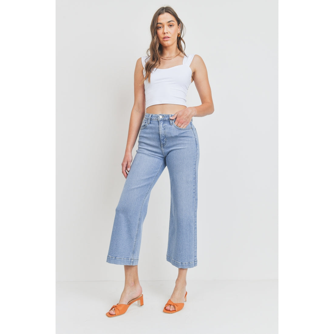 Crop Classic Wide Leg - Light Wash