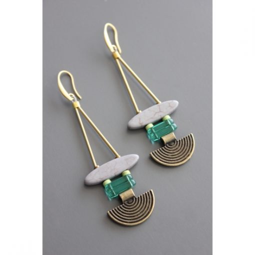 Geo Glass Earring