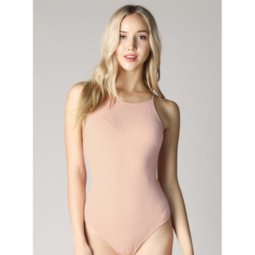 High Neck Bodysuit - Cloud Pink