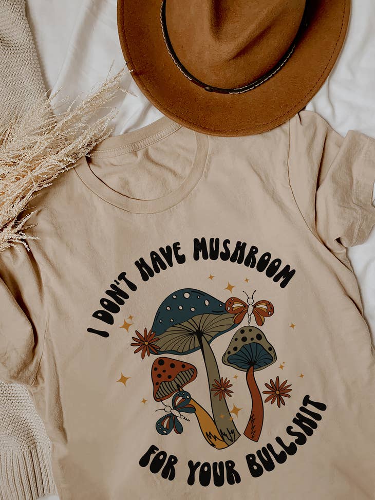 Don't Have Mushroom Tee - Heather Tan
