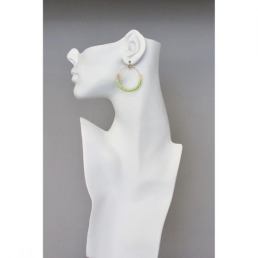 Lime Bead Earring