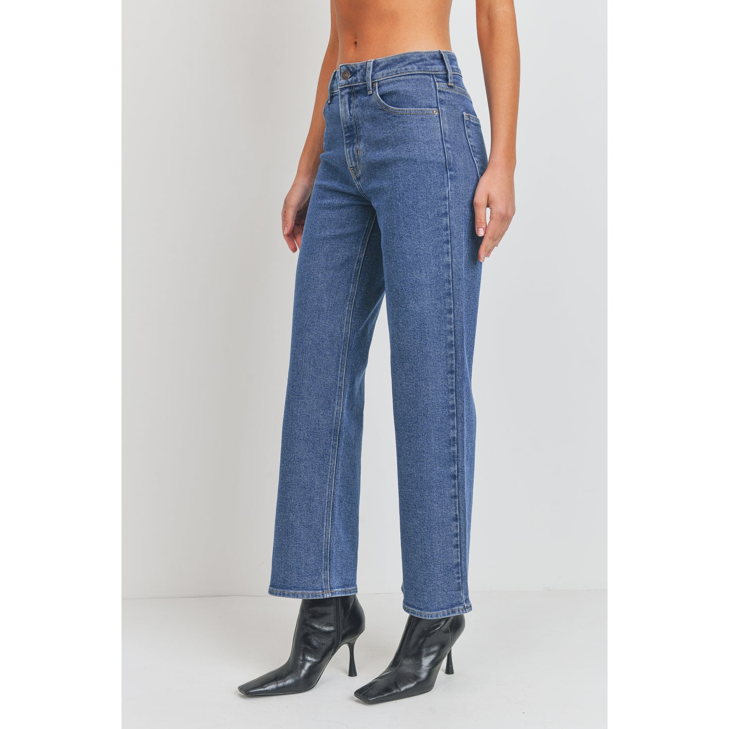 High Rise Full Length Straight - Dark Wash