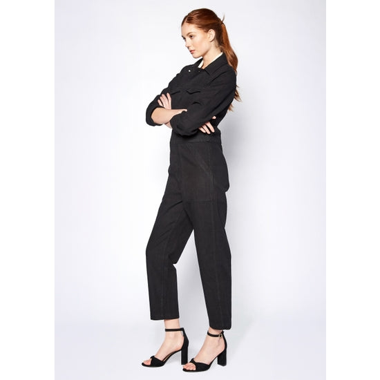 Yanni Denim Jumpsuit - Black