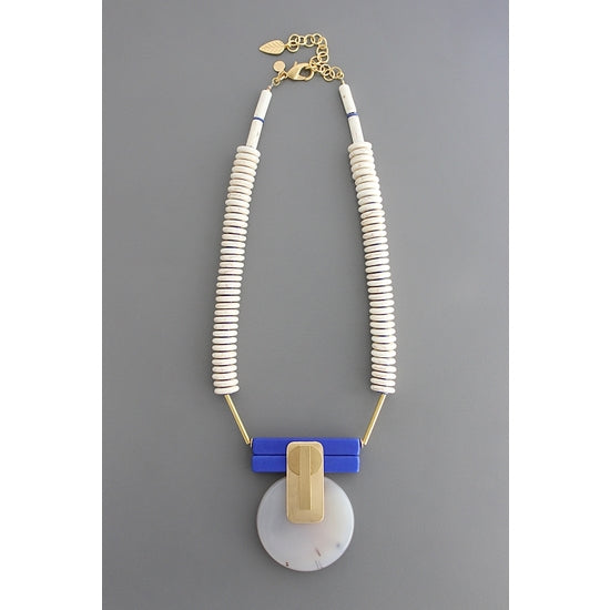 Colbalt Circle Necklace