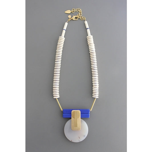 Colbalt Circle Necklace