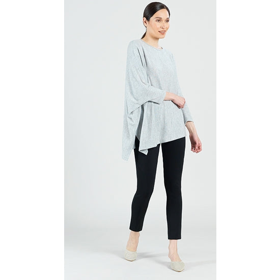 Free Flowing Angle Hem Tunic - Oatmeal